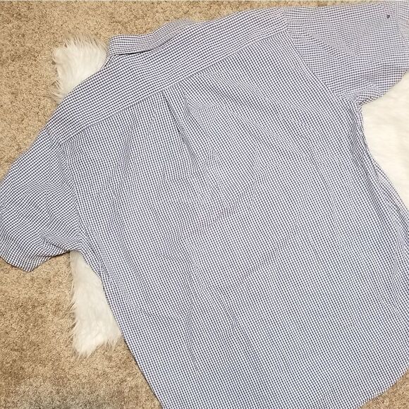 Brooks Brothers shortsleeve blue/navy button up - Picture 2 of 4